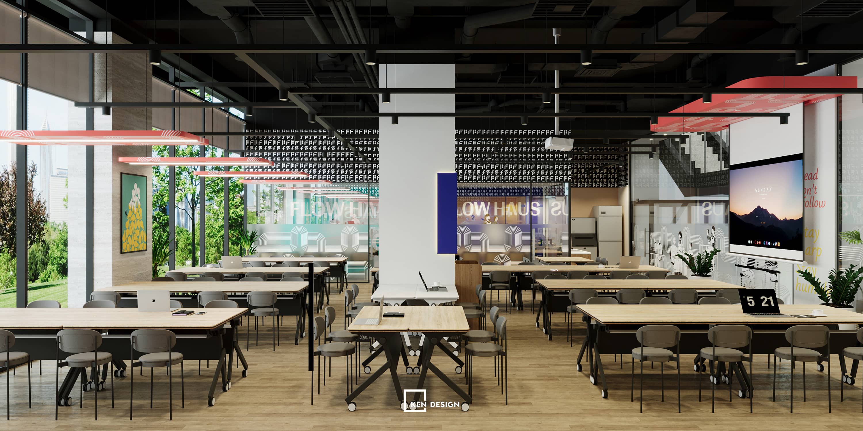 Thiết kế mở rộng quy mô quán cafe coworking Flow Haus